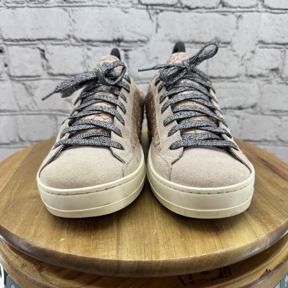 P448 John Pink Python Low Top Sneaker Made In Ita… - image 2